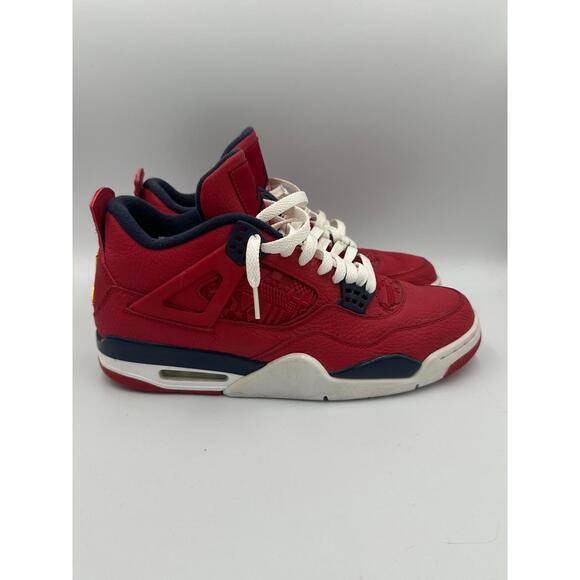Air Jordan 4 Retro FIBA (2019) Size 10.5 Men’s CI1184-617‎ Red Navy No Box Clean